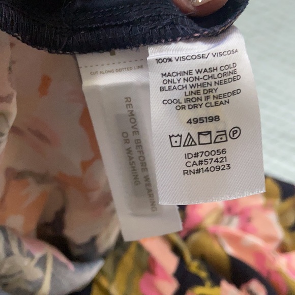 Beautiful Pink/Navy Blue wide leg Pants - Picture 6 of 6